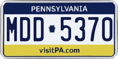 PA license plate MDD5370