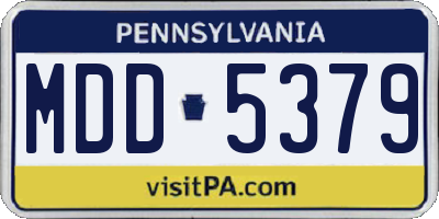 PA license plate MDD5379