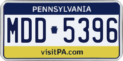 PA license plate MDD5396