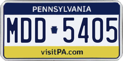 PA license plate MDD5405