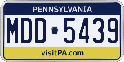 PA license plate MDD5439