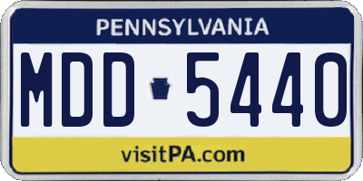 PA license plate MDD5440