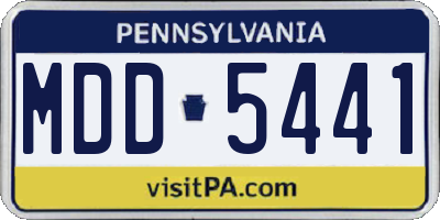 PA license plate MDD5441