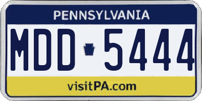 PA license plate MDD5444