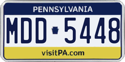 PA license plate MDD5448