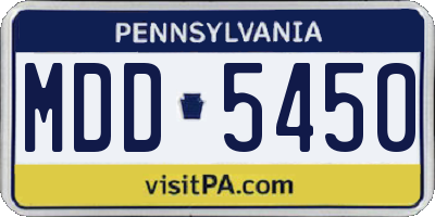PA license plate MDD5450