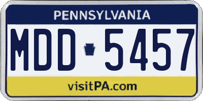 PA license plate MDD5457