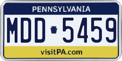 PA license plate MDD5459