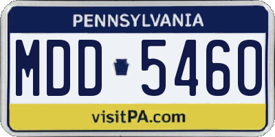 PA license plate MDD5460
