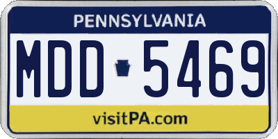 PA license plate MDD5469