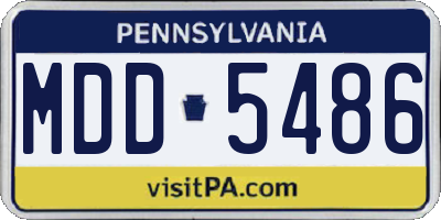PA license plate MDD5486