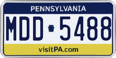 PA license plate MDD5488