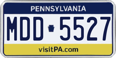 PA license plate MDD5527
