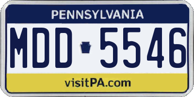 PA license plate MDD5546