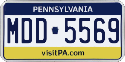 PA license plate MDD5569