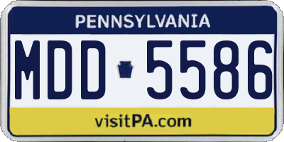 PA license plate MDD5586