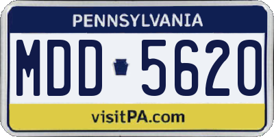 PA license plate MDD5620