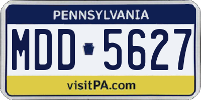 PA license plate MDD5627