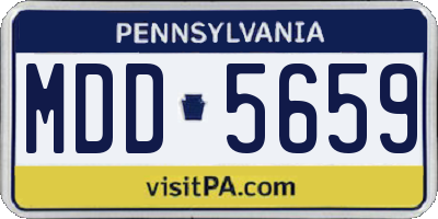 PA license plate MDD5659