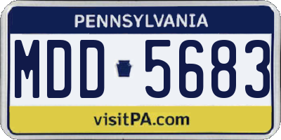 PA license plate MDD5683