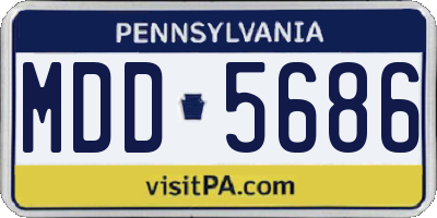 PA license plate MDD5686