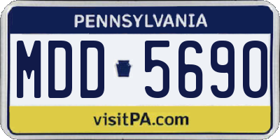 PA license plate MDD5690