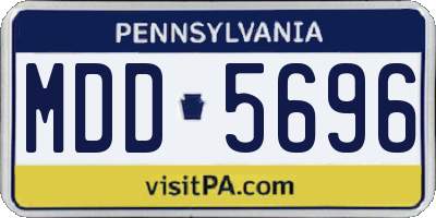 PA license plate MDD5696