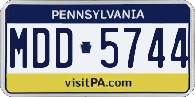 PA license plate MDD5744