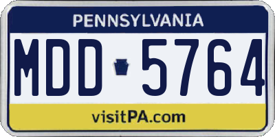 PA license plate MDD5764