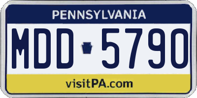 PA license plate MDD5790