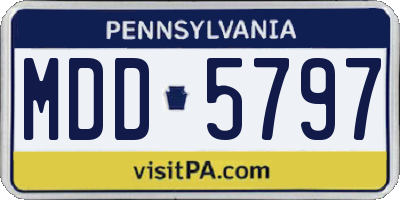 PA license plate MDD5797