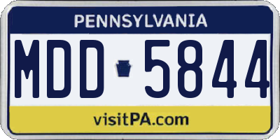 PA license plate MDD5844
