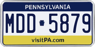 PA license plate MDD5879