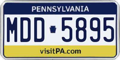 PA license plate MDD5895
