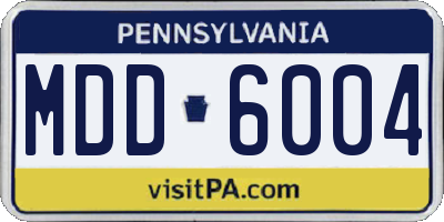 PA license plate MDD6004