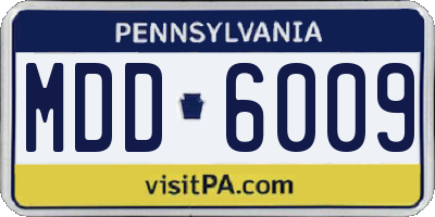 PA license plate MDD6009