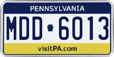 PA license plate MDD6013