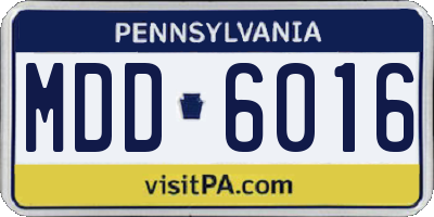 PA license plate MDD6016
