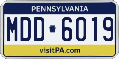 PA license plate MDD6019