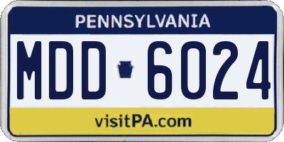 PA license plate MDD6024