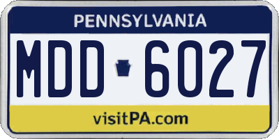 PA license plate MDD6027