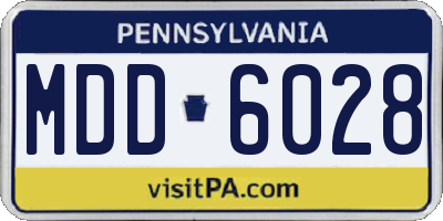PA license plate MDD6028
