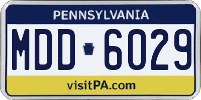 PA license plate MDD6029