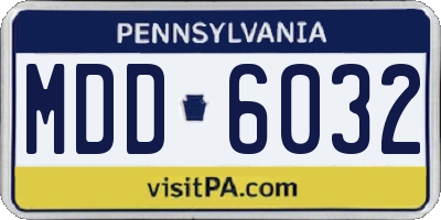 PA license plate MDD6032