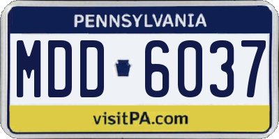 PA license plate MDD6037