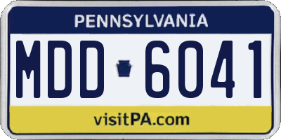PA license plate MDD6041