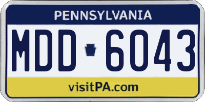 PA license plate MDD6043