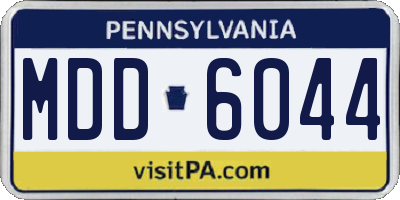 PA license plate MDD6044