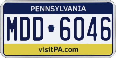 PA license plate MDD6046