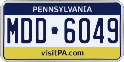 PA license plate MDD6049